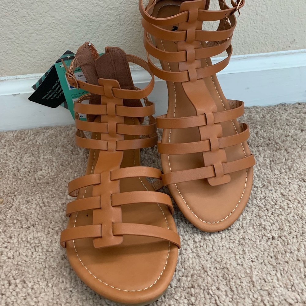Tan Gladiator sandals size 11 but fits like 9.5-10